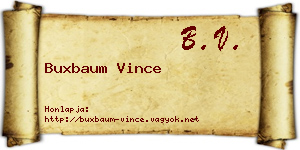 Buxbaum Vince névjegykártya